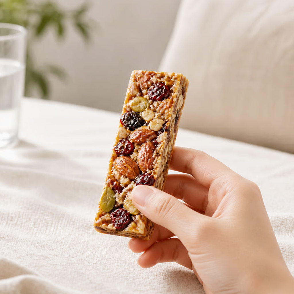 Nut and dried fruit energy bar