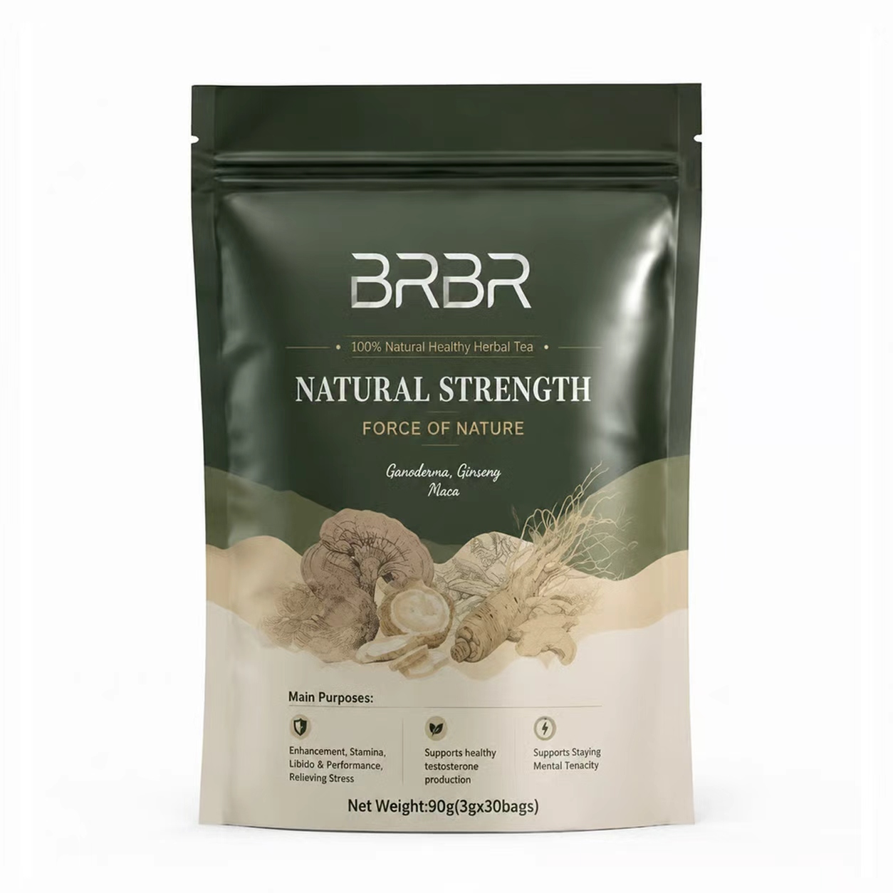 Ganoderma, Ginseng & Maca Tea